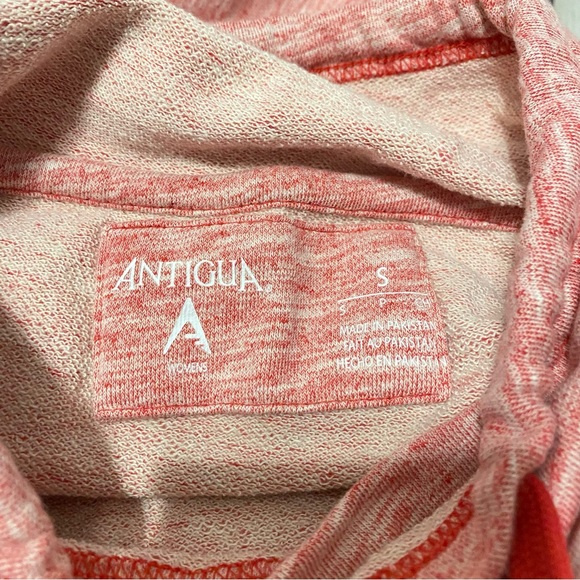 Boston Red Sox Sweater Womens Small Sm Antigua Pullover Hoodie Red 100% Cotton - Picture 5 of 10